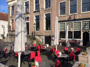 In de roos